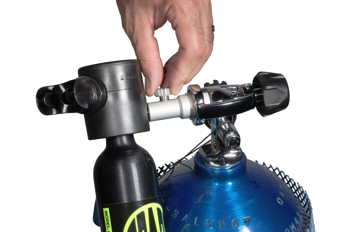 Refill right from your own SCUBA tank with 910C
