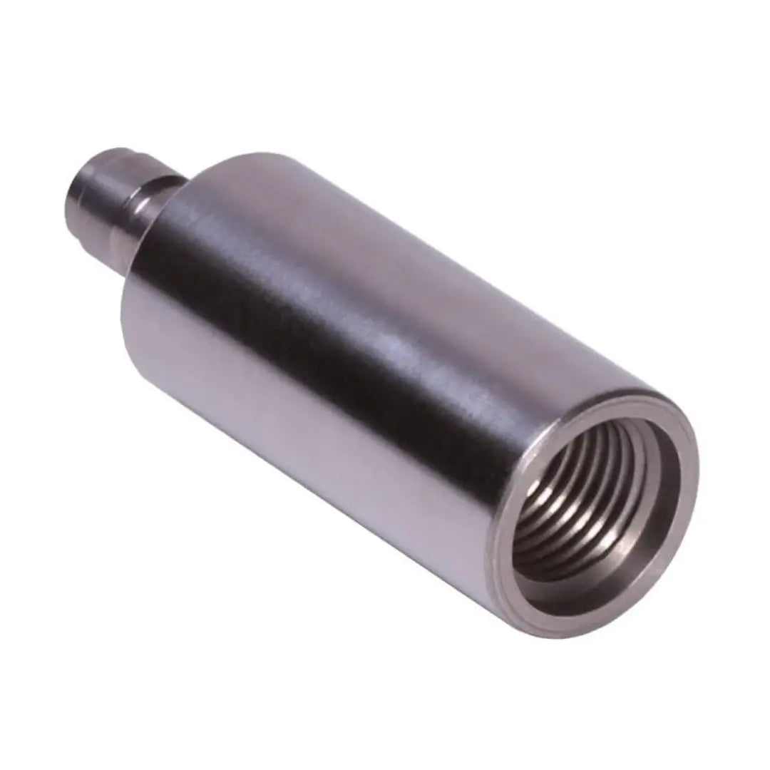 Stainless steel DIN valve insert used to convert a DIN scuba valve for yoke regulator use.

