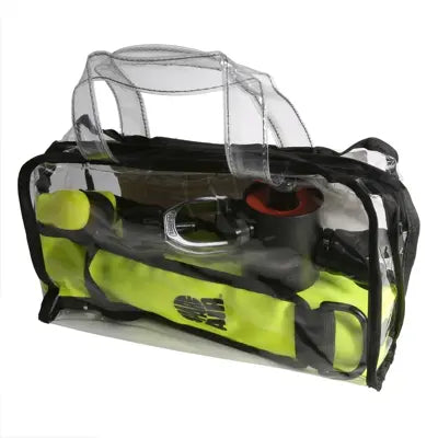 Clear Spare Air travel pack bag used to carry Spare Air accessories and gear during transport.
